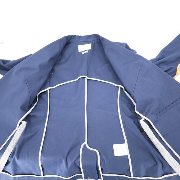 Wildfang blazer Women medium The Ace Tux Blazer navy blue one button shawl lapel - Picture 13 of 13